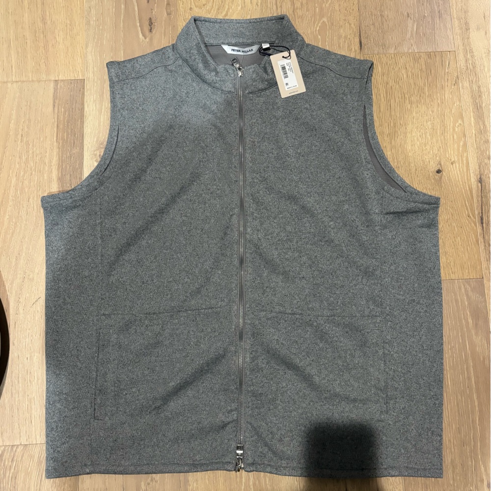 Peter Millar NWT Heather Gray Zip-Up Vest